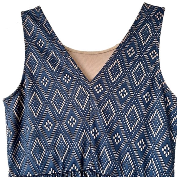 Alya Blue Cutwork Fit & Flare Party Dress - L - Picture 7 of 9